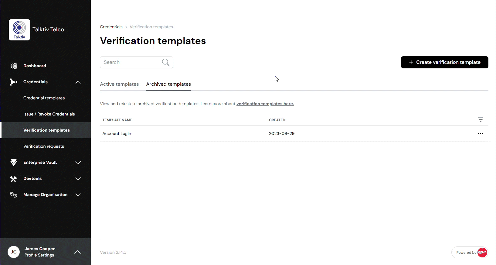 How to restore a verification template tutorial video.
