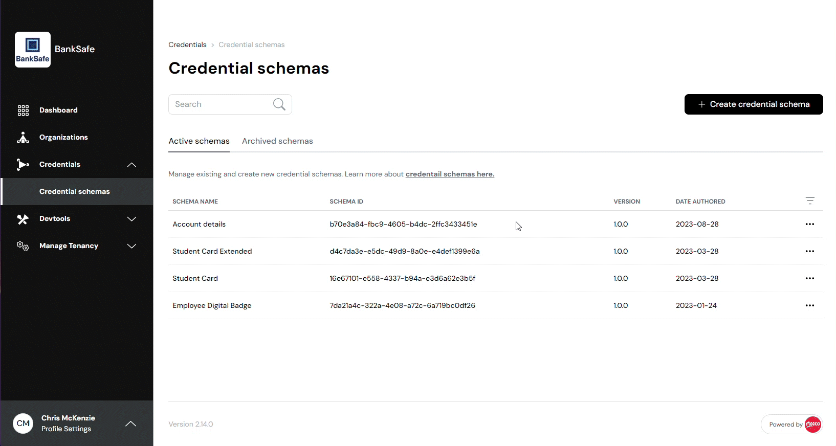 How to archive a credential schema tutorial video.