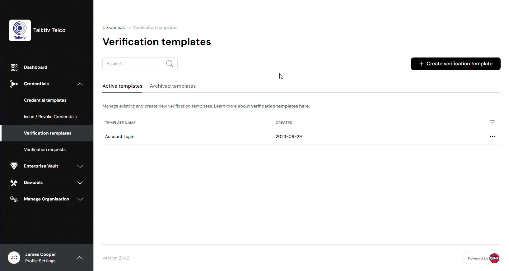 How to archive a verification template tutorial video.