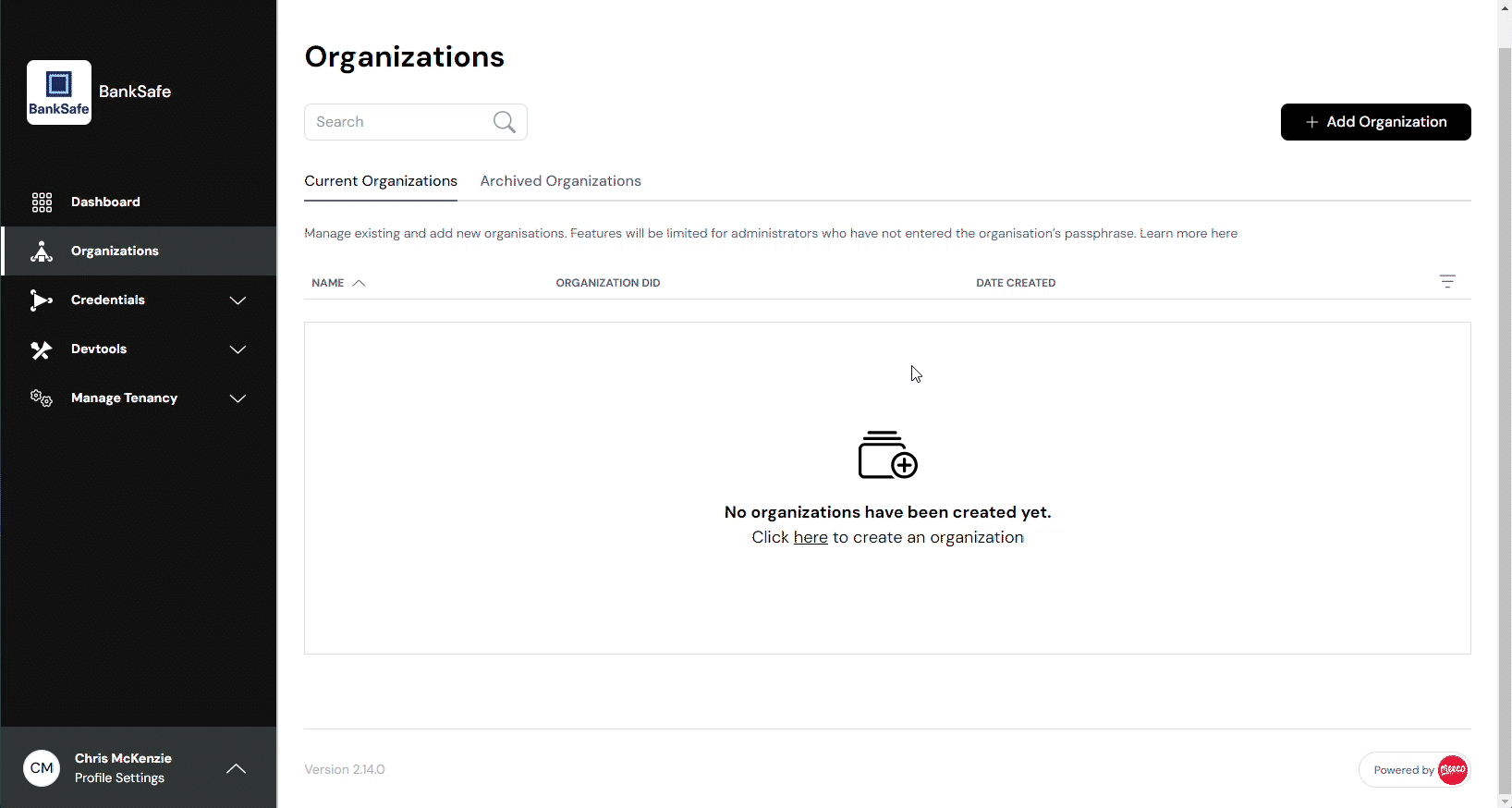 How to add an Organisation to a Tenant tutorial video.
